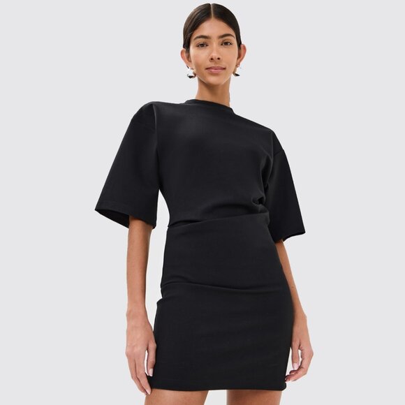 STAUD Truman Dress Black Size Large